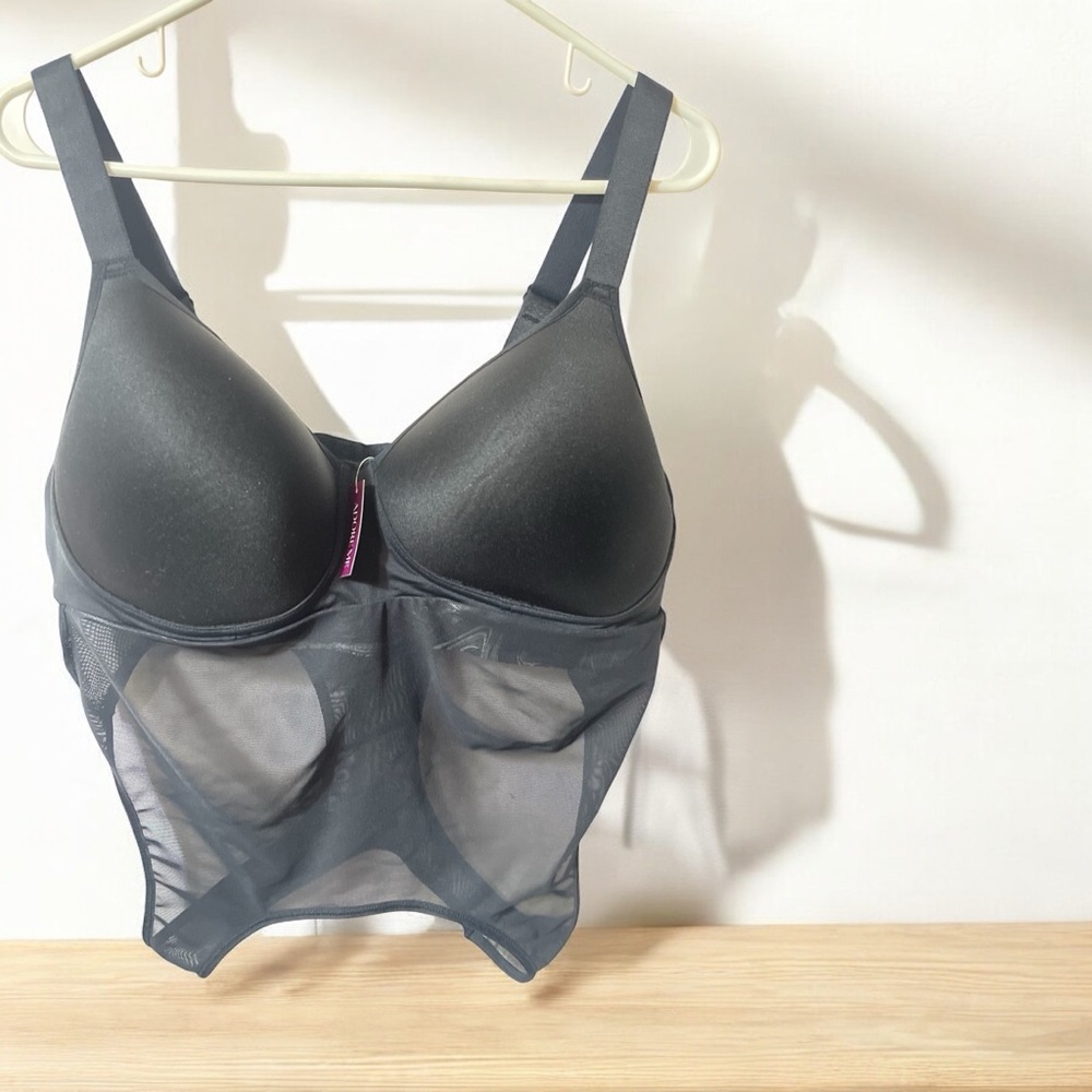 Adore Me Black Mesh Bustier